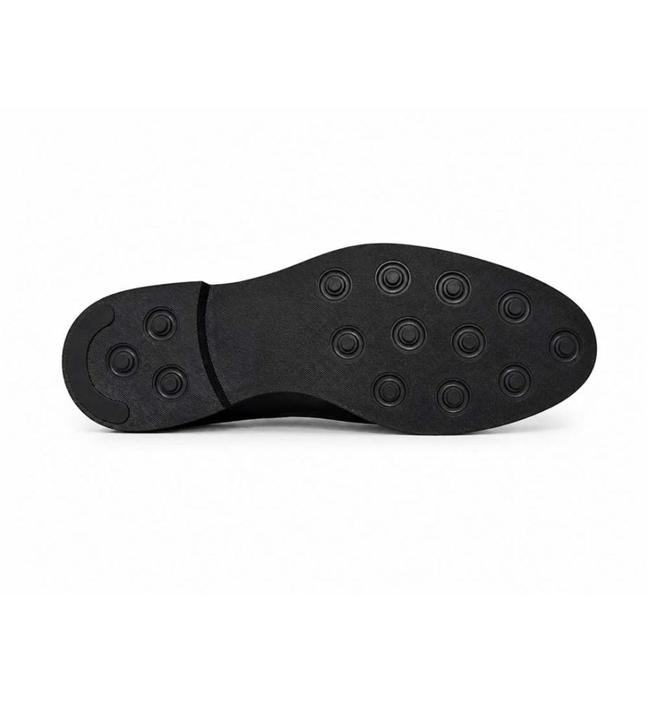 Monk-Strap-Schuhe aus Leder – Schwarz