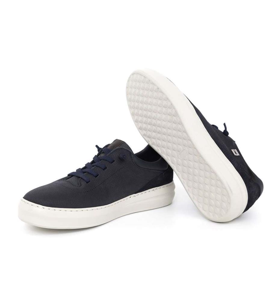 Sneaker aus Nubukleder - Blau