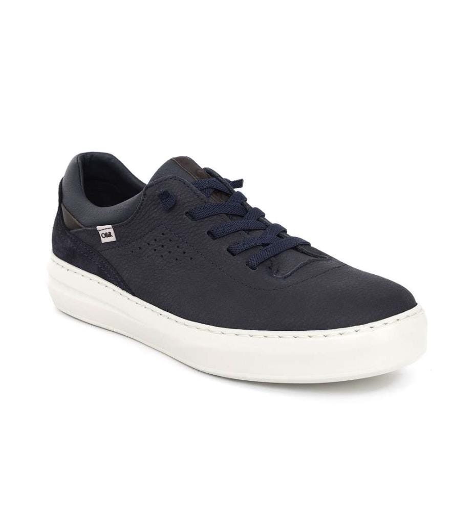 Sneaker aus Nubukleder - Blau