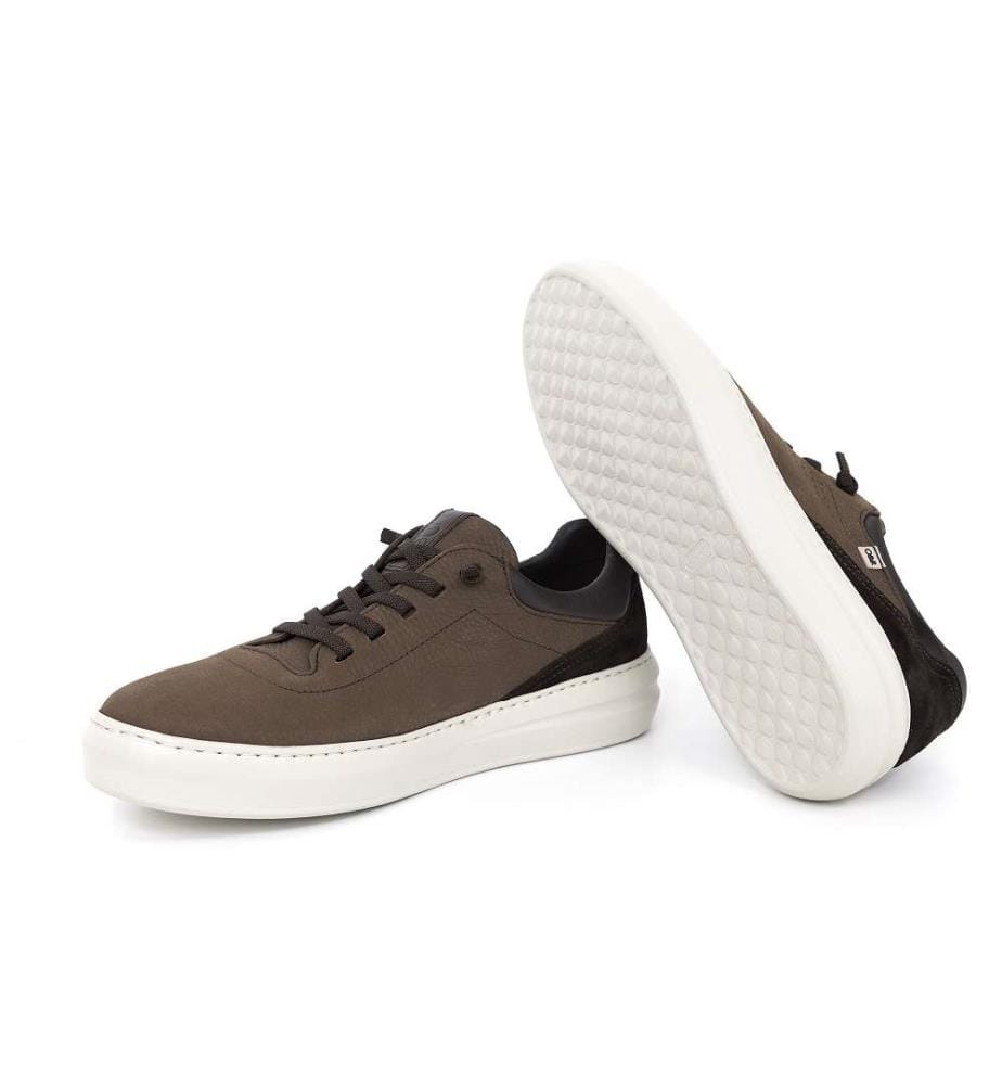 Sneakers aus Leder - Braun