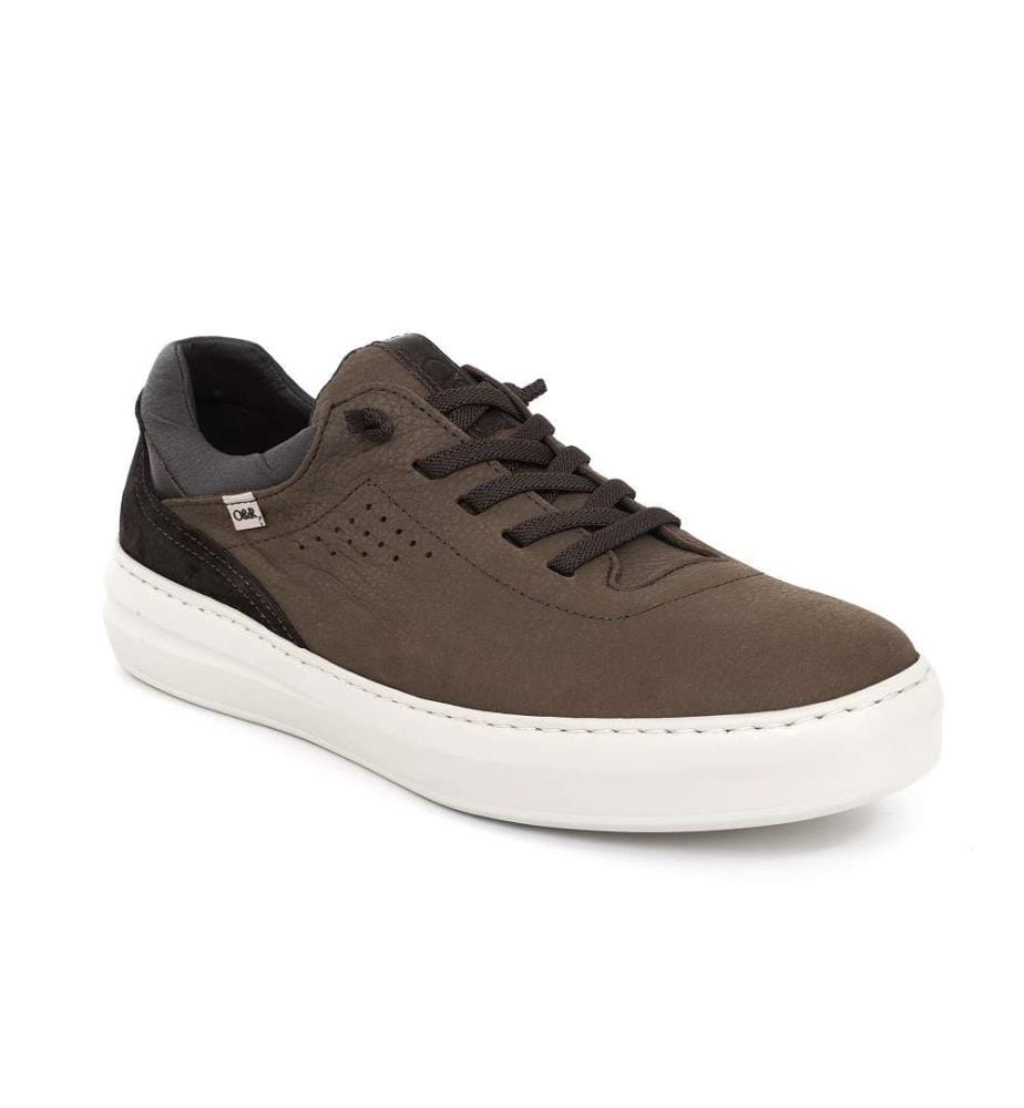 Sneakers aus Leder - Braun