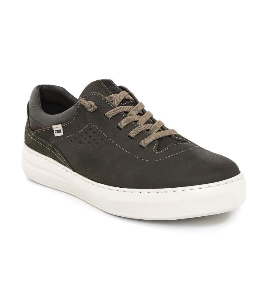 Sneaker aus Nubukleder - Grün