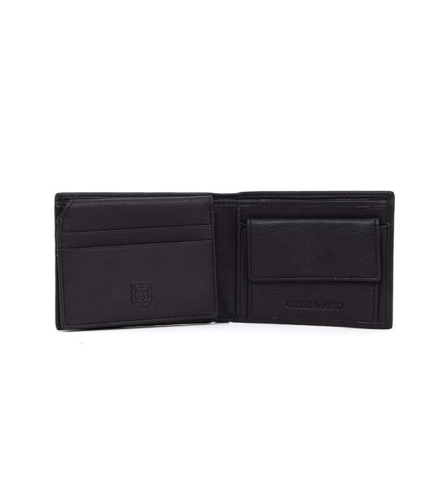 Schwarzes Leder Portemonnaie