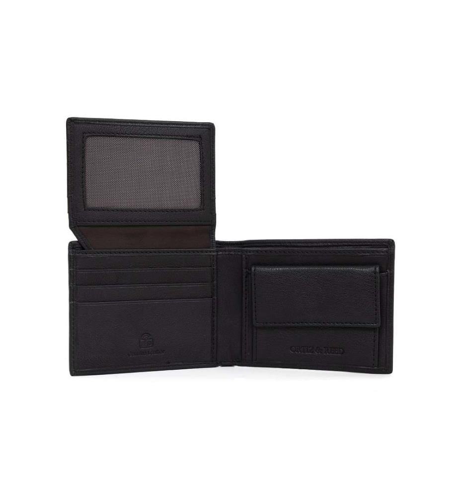 Schwarzes Leder Portemonnaie