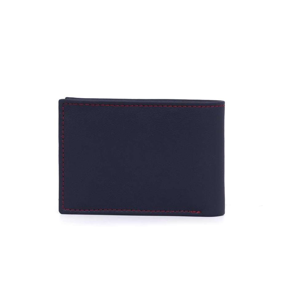Portemonnaie aus blauem Leder