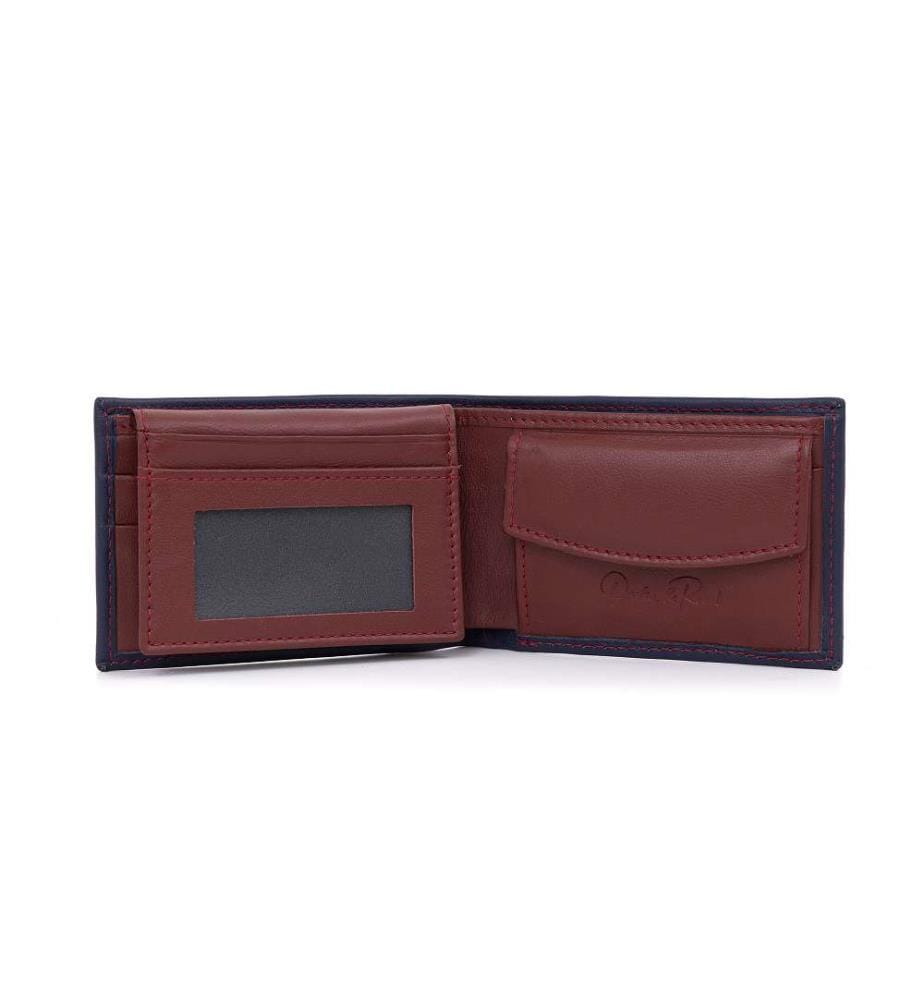 Portemonnaie aus blauem Leder