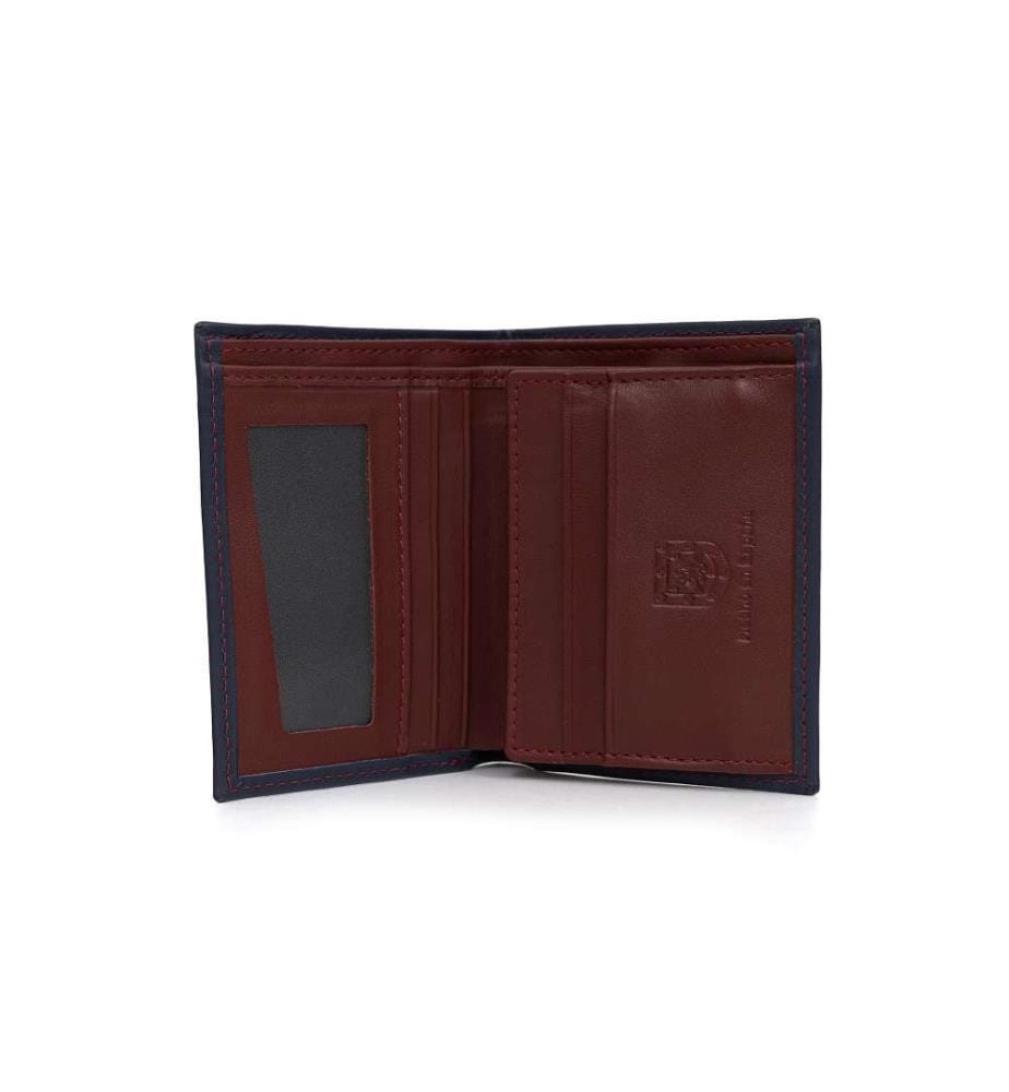 Portemonnaie aus blauem Leder