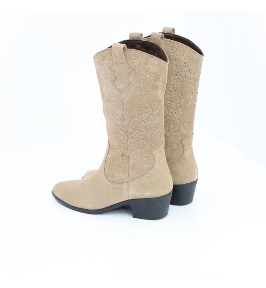 Hohe Wildlederstiefel - Hellbraun