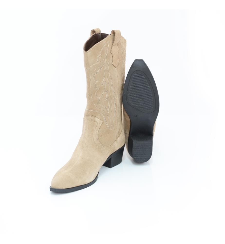 Hohe Wildlederstiefel - Hellbraun