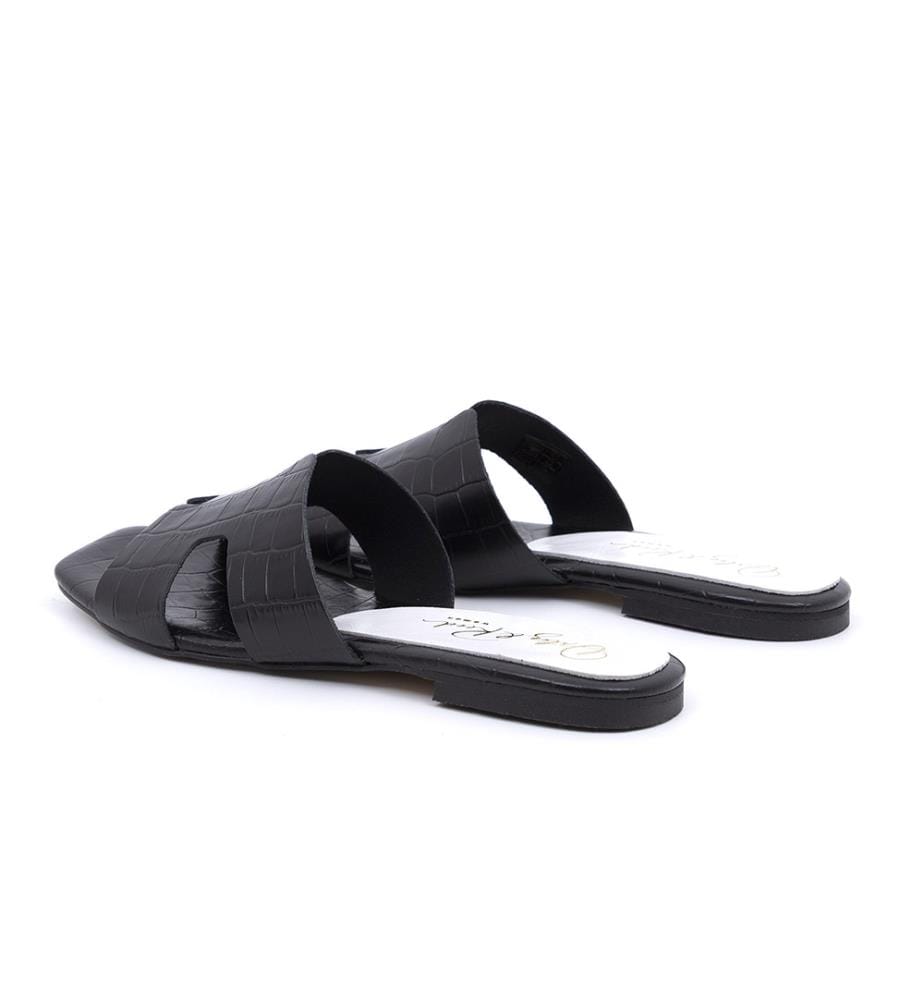 Ledersandalen - Schwarz
