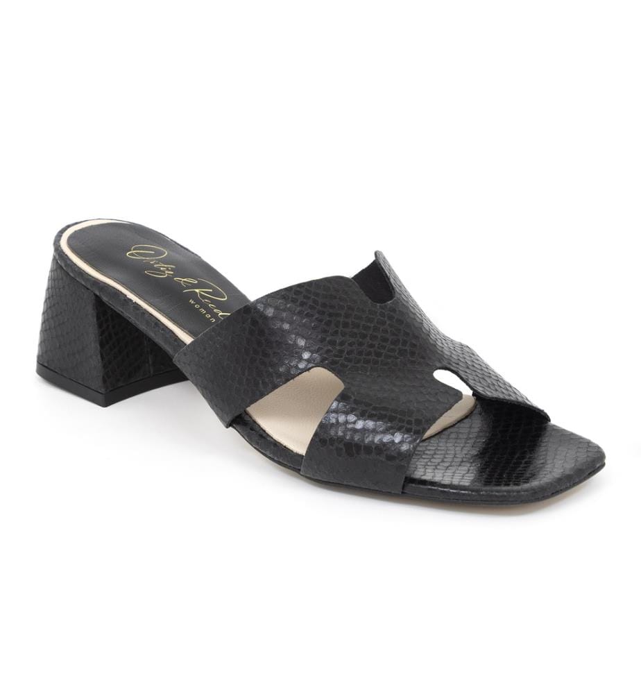 Ledersandalen - Schwarz
