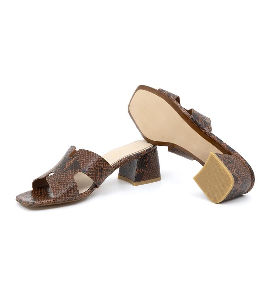 Sandalen aus Leder - Braun