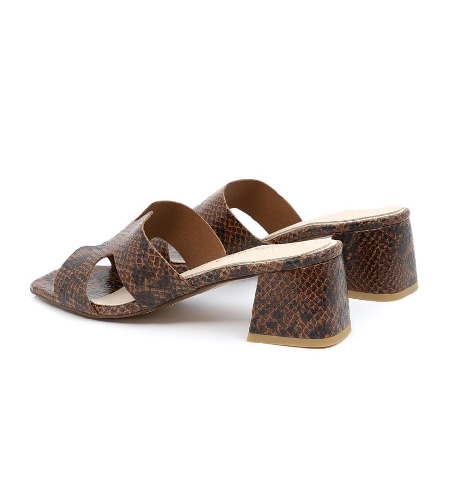 Sandalen aus Leder - Braun