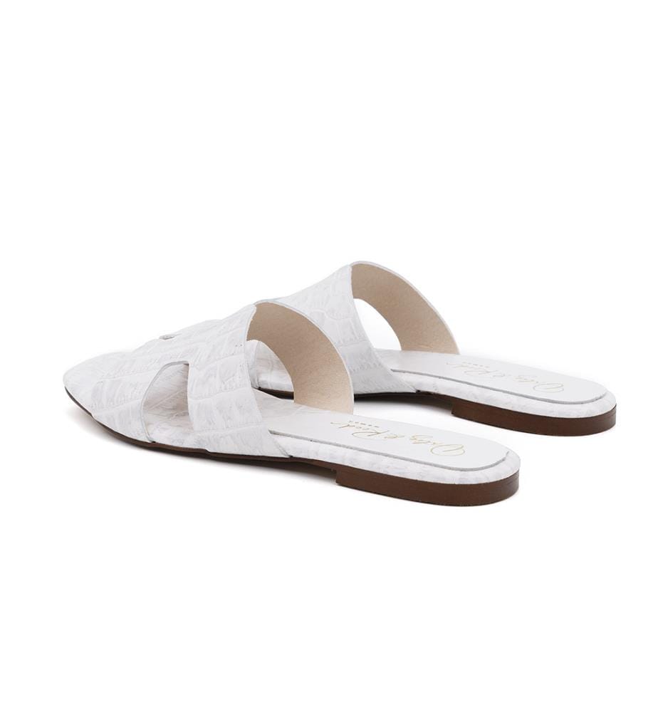 Leder-Sandalen - Weiss