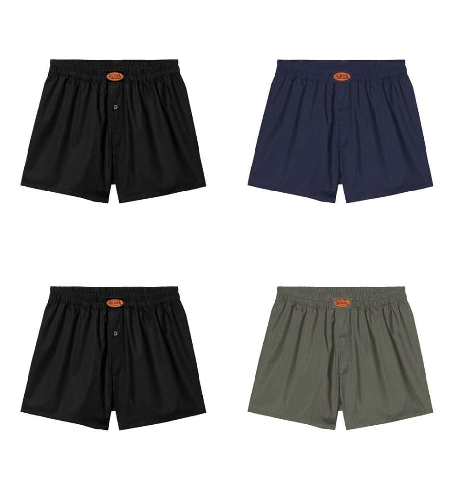 Lot de 4 boxers - Bleu marine / Kaki / Noir
