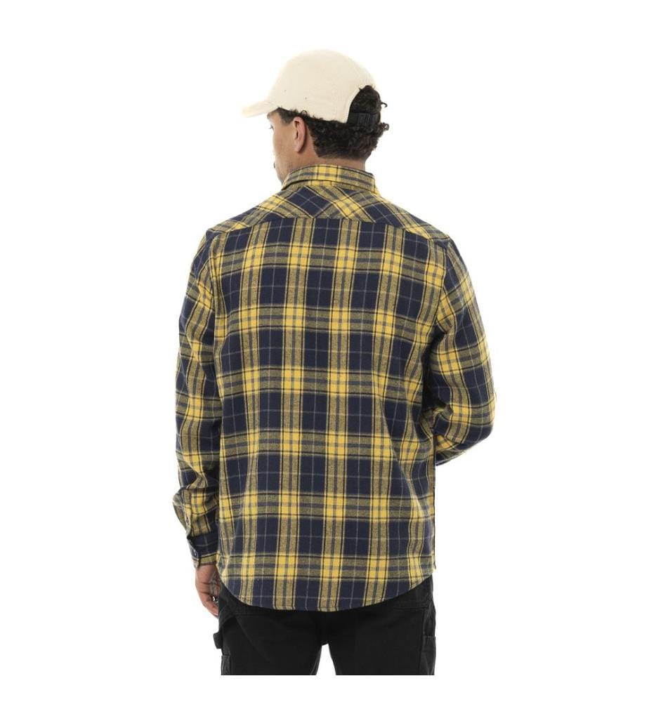 Camicia a quadri - Giallo / Blu scuro