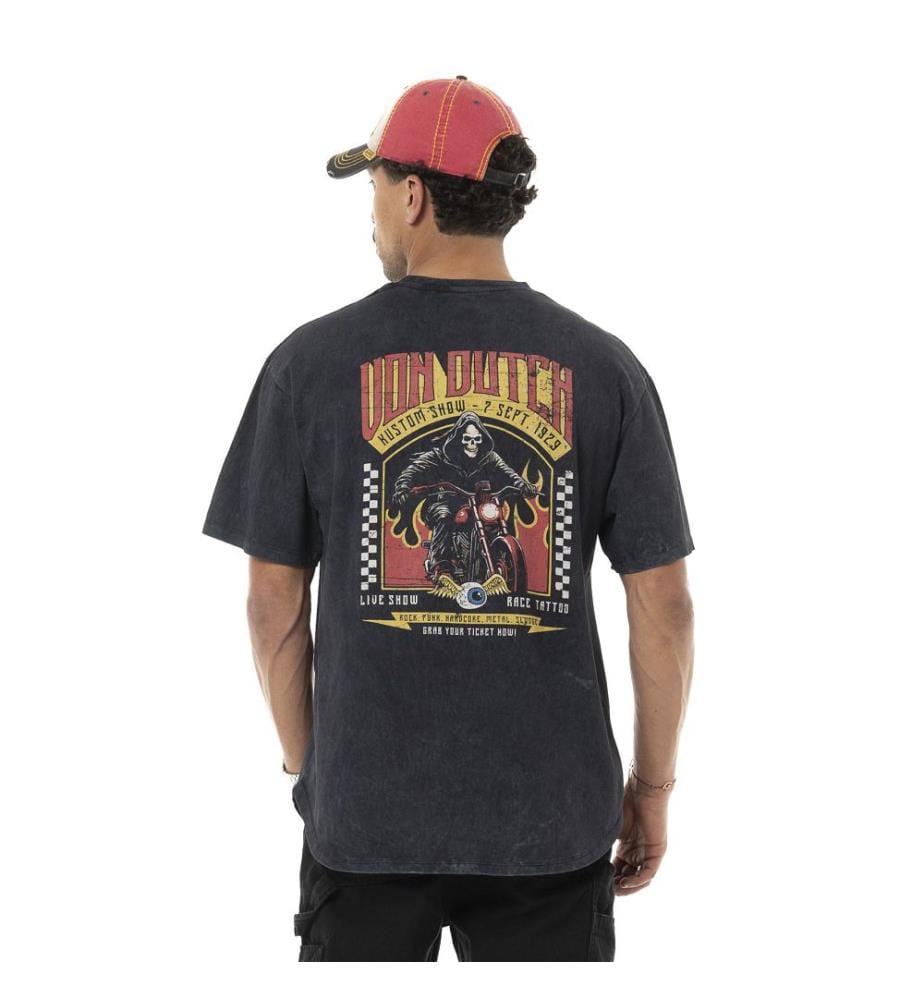 T-shirt - Dark Gray / Orange / Red / Yellow