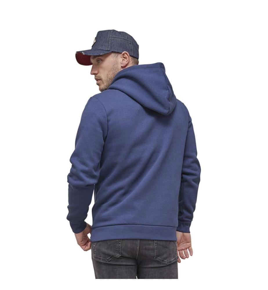 Hoodie Brand - Bleu / Blanc