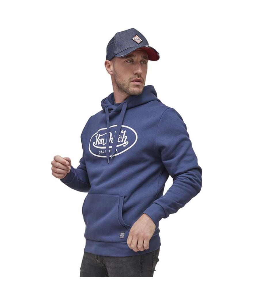 Hoodie Brand - Bleu / Blanc