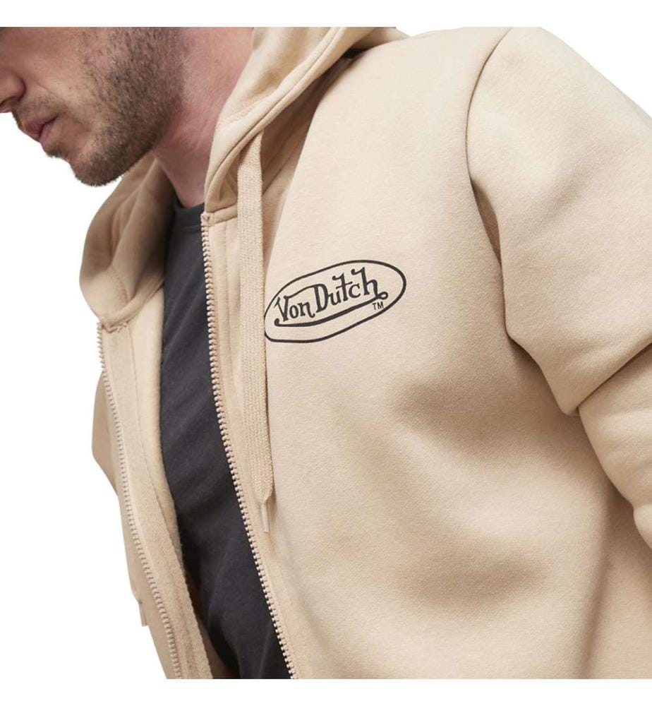 Hoodie zippé Slimane - Beige