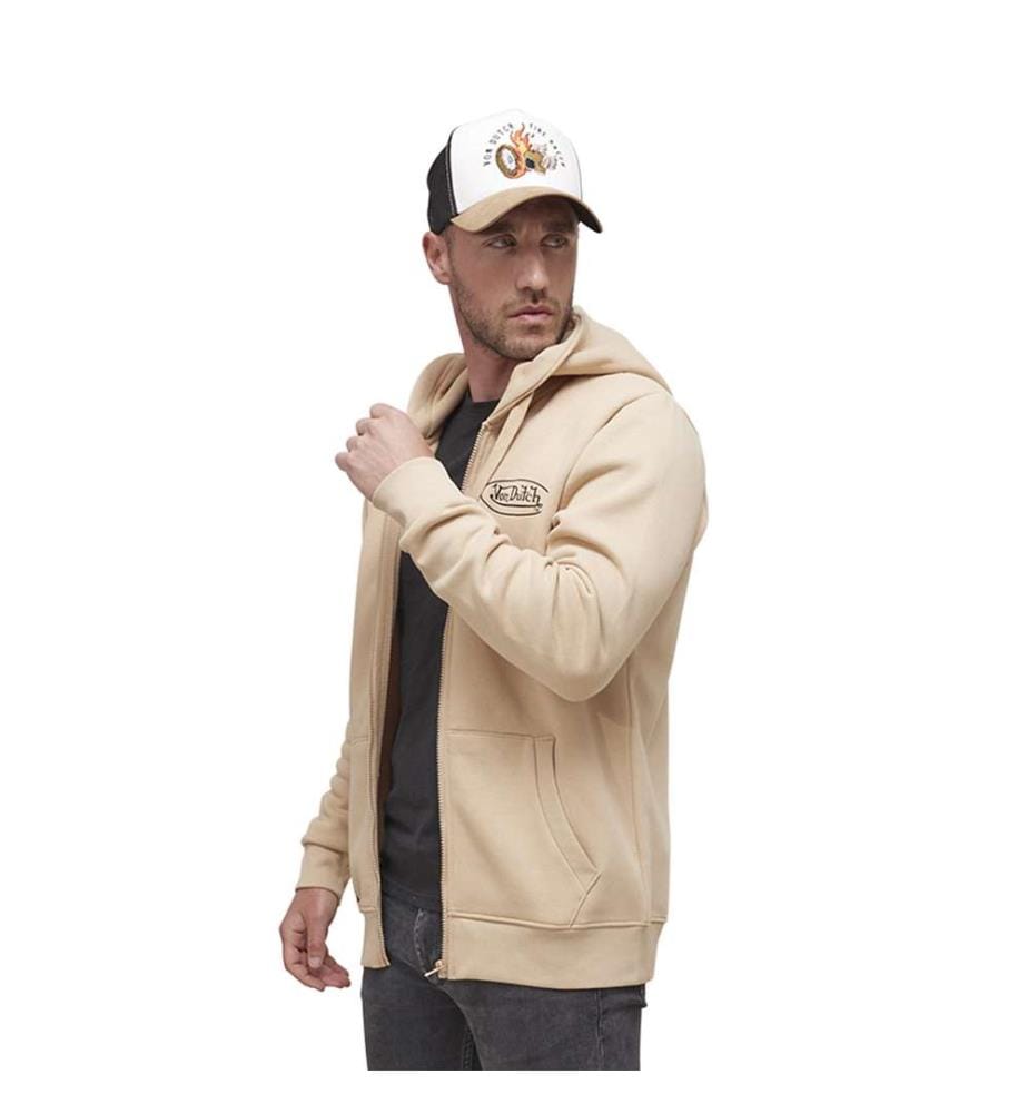 Hoodie zippé Slimane - Beige