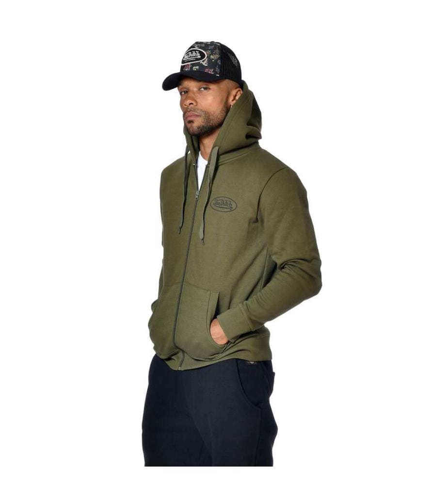 Hoodie zippé Sliman - Vert kaki