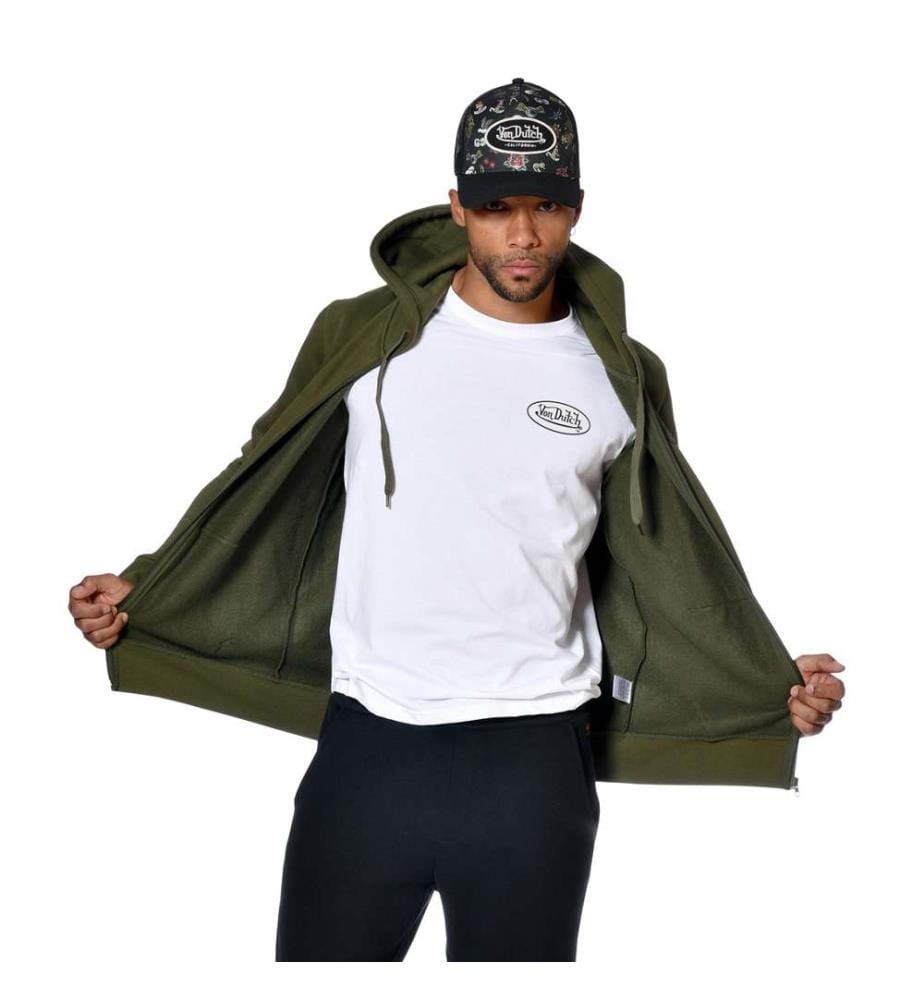 Hoodie zippé Sliman - Vert kaki