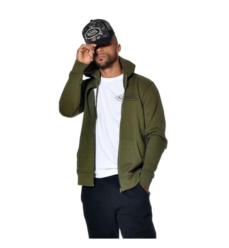 Hoodie zippé Sliman - Vert kaki