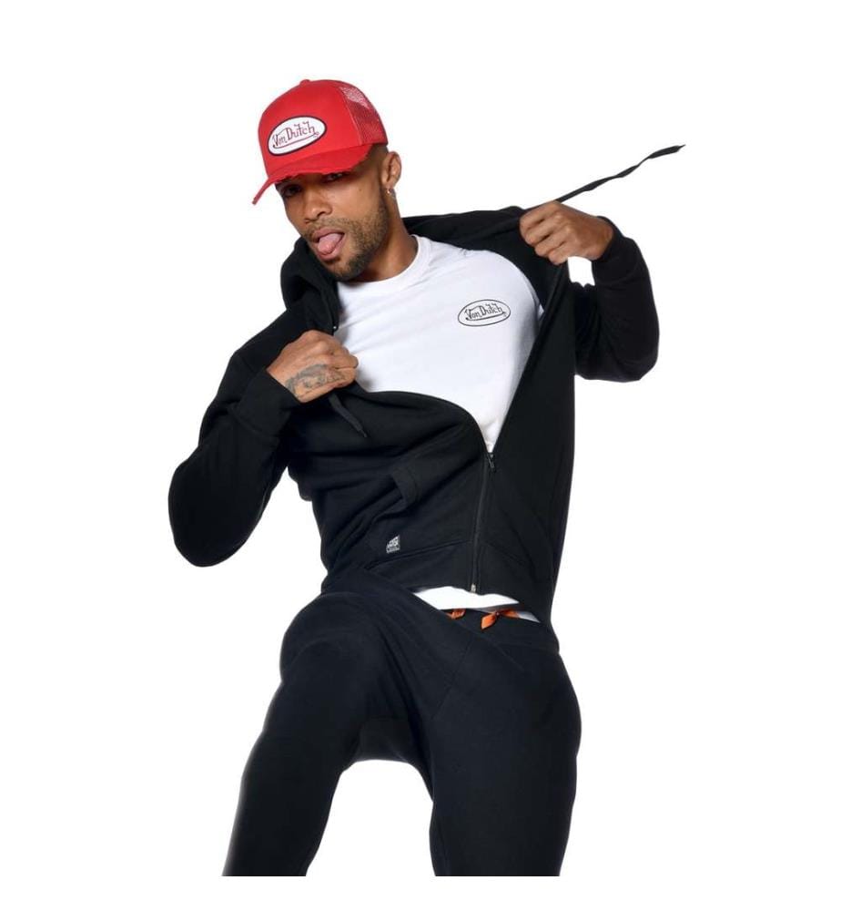Hoodie zippé Sliman - Noir