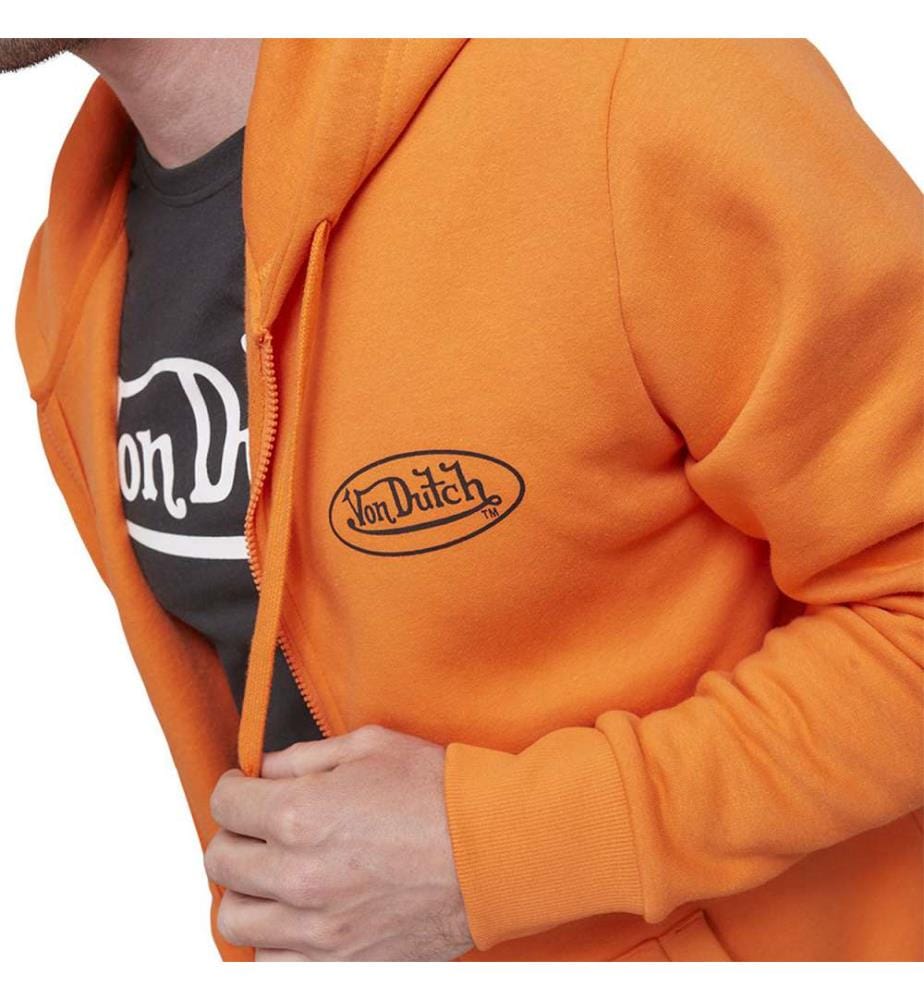 Hoodie zippé Slimane - Orange