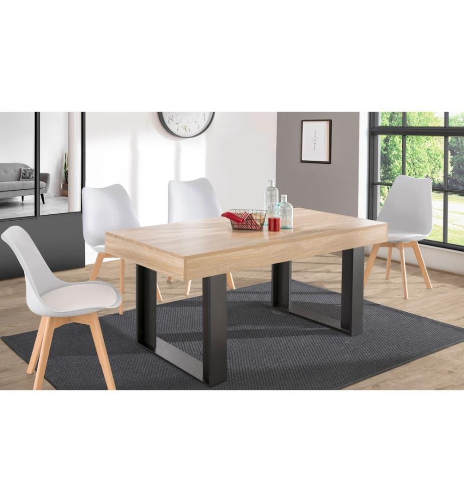 Brixton Esstisch 160 x 90x 78 cm - Schwarz
