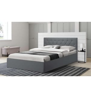 Letto matrimoniale Hannah con boxspring 160x200cm - Grigio
