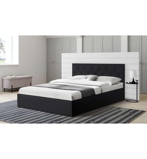 Letto a cassettone Hannah con box-beauty 140x190cm - Nero