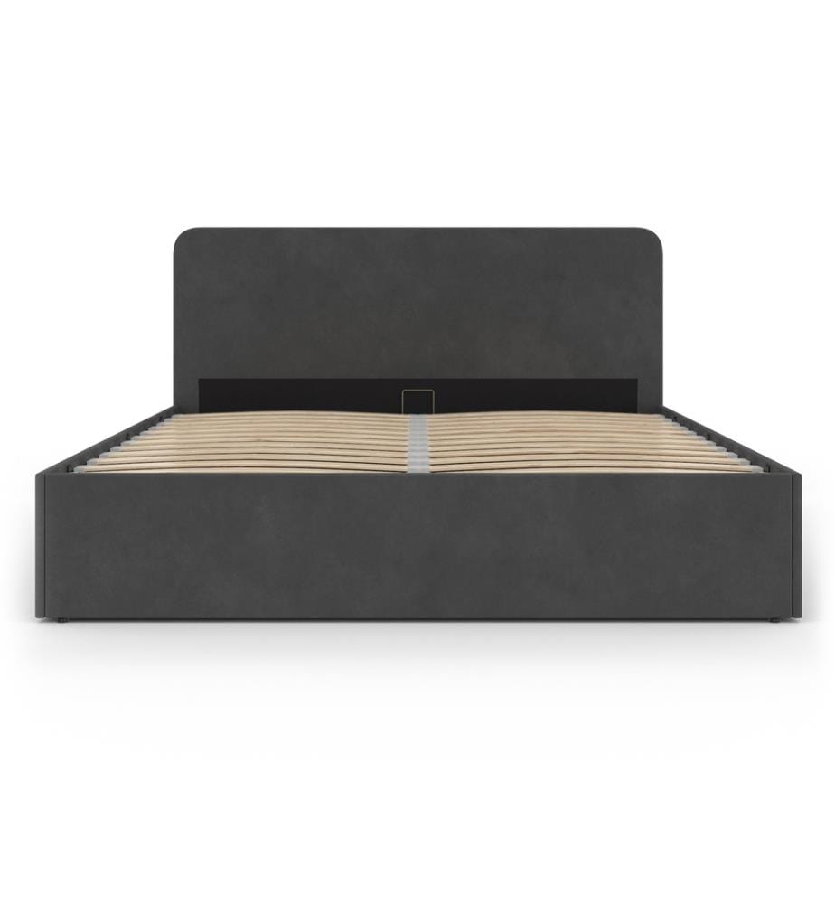 Letto Louise in velluto 160 x 200 cm - Grigio scuro