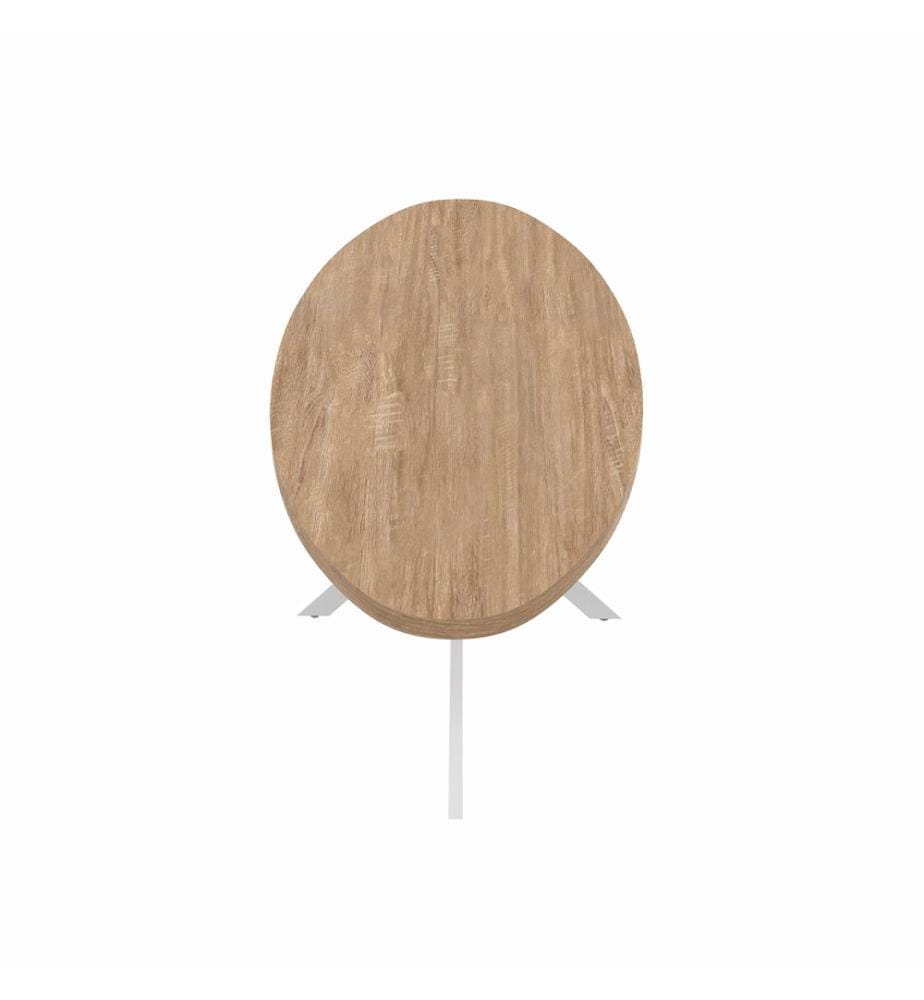 Table de Repas Céleste 200 cm - Bois et Blanc
