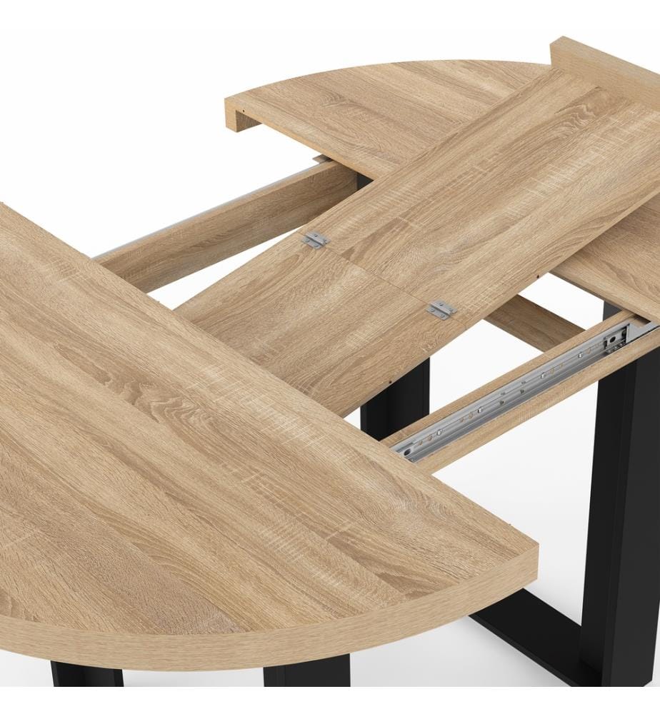 Table à manger ronde extensible Brixton Ø110-150cm