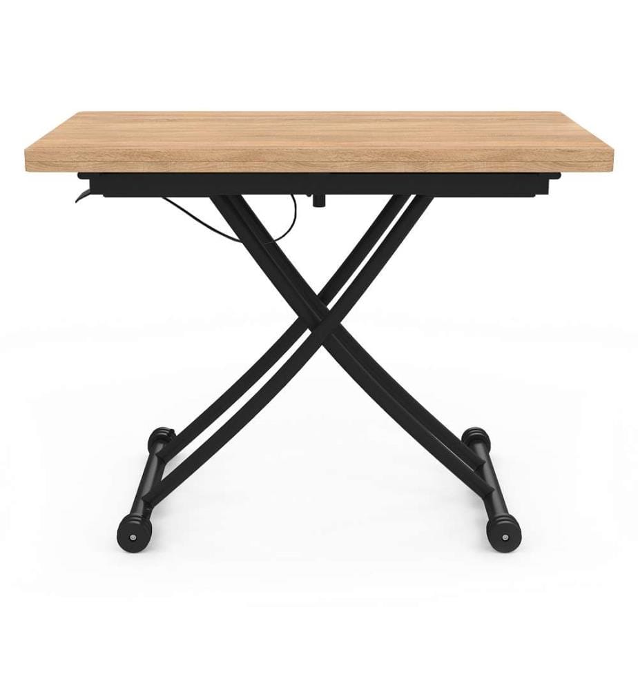 2-in-1-Esstisch Tribeca - Holz und Schwarz