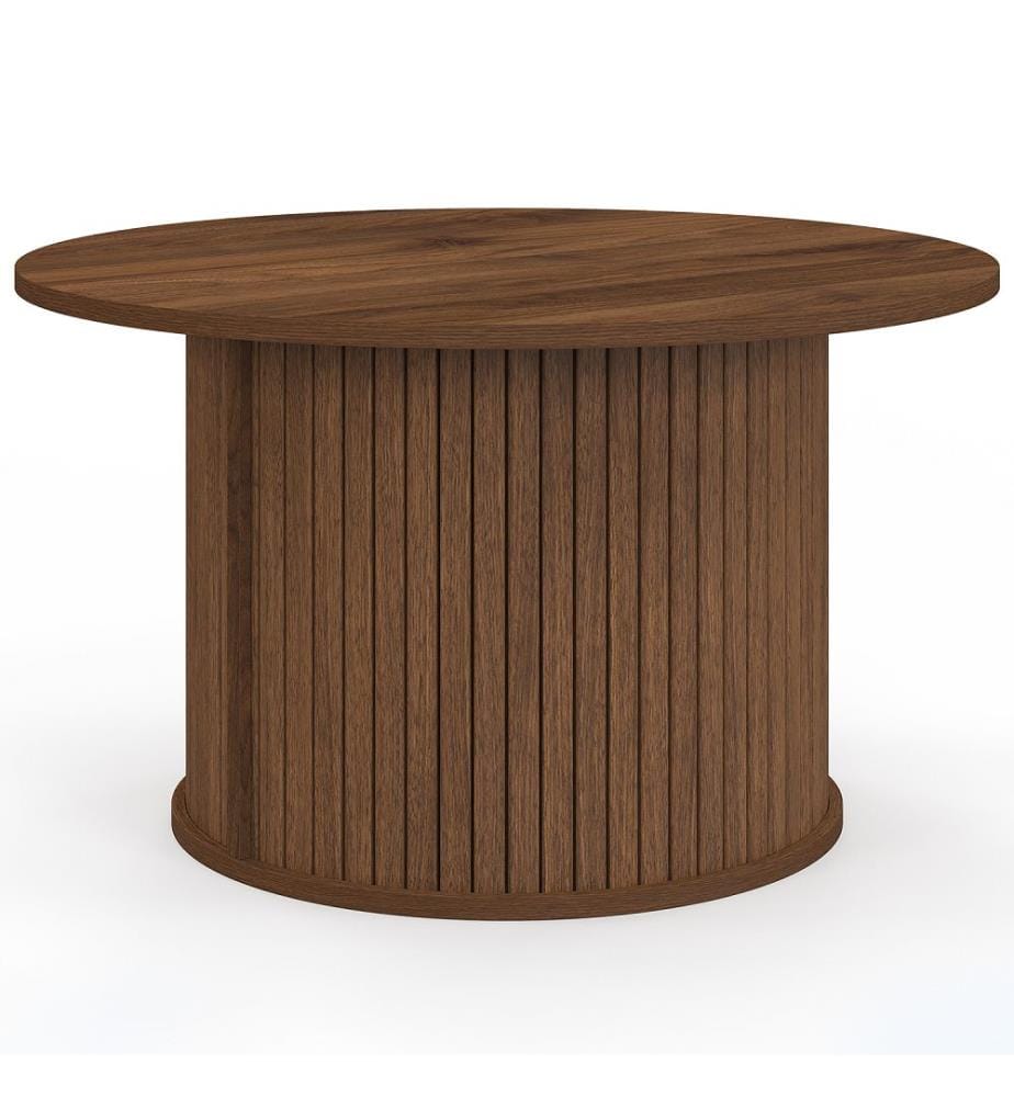 Runder Couchtisch „Albane“ – Nussbaum