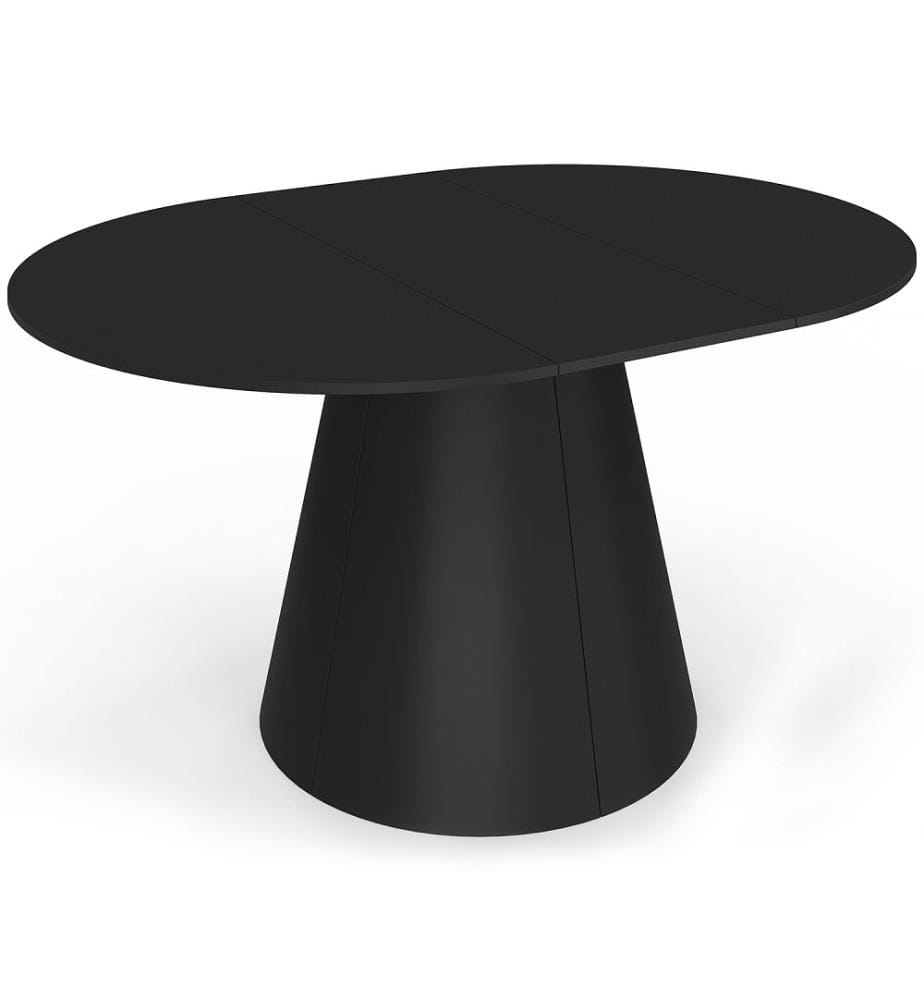 Table à manger ronde extensible Elvis - Noir