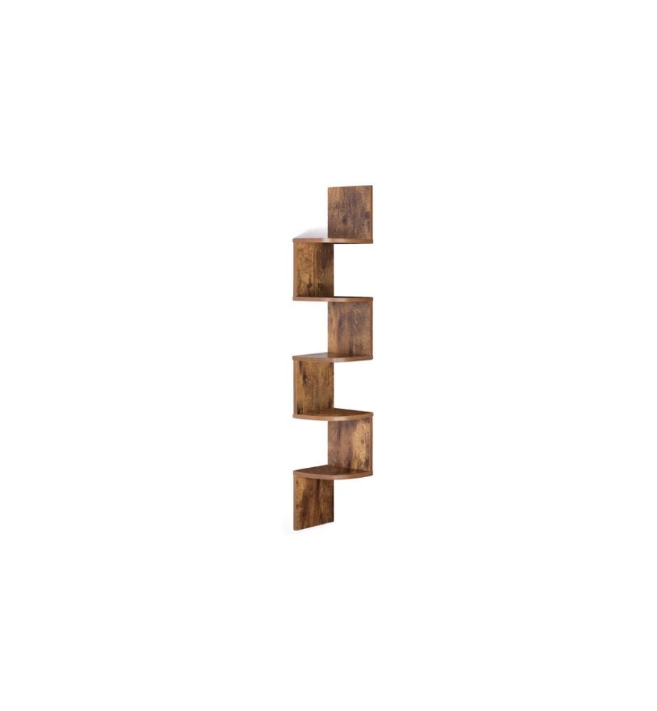 Etagère Murale d'Angle 20 x 20 x 120 cm - Brun Foncé