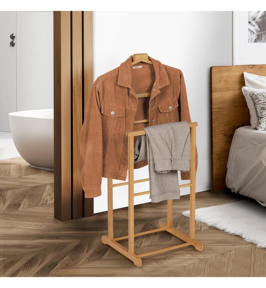 Maya Double Bamboo Valet - 47.5x36x97cm - Brown