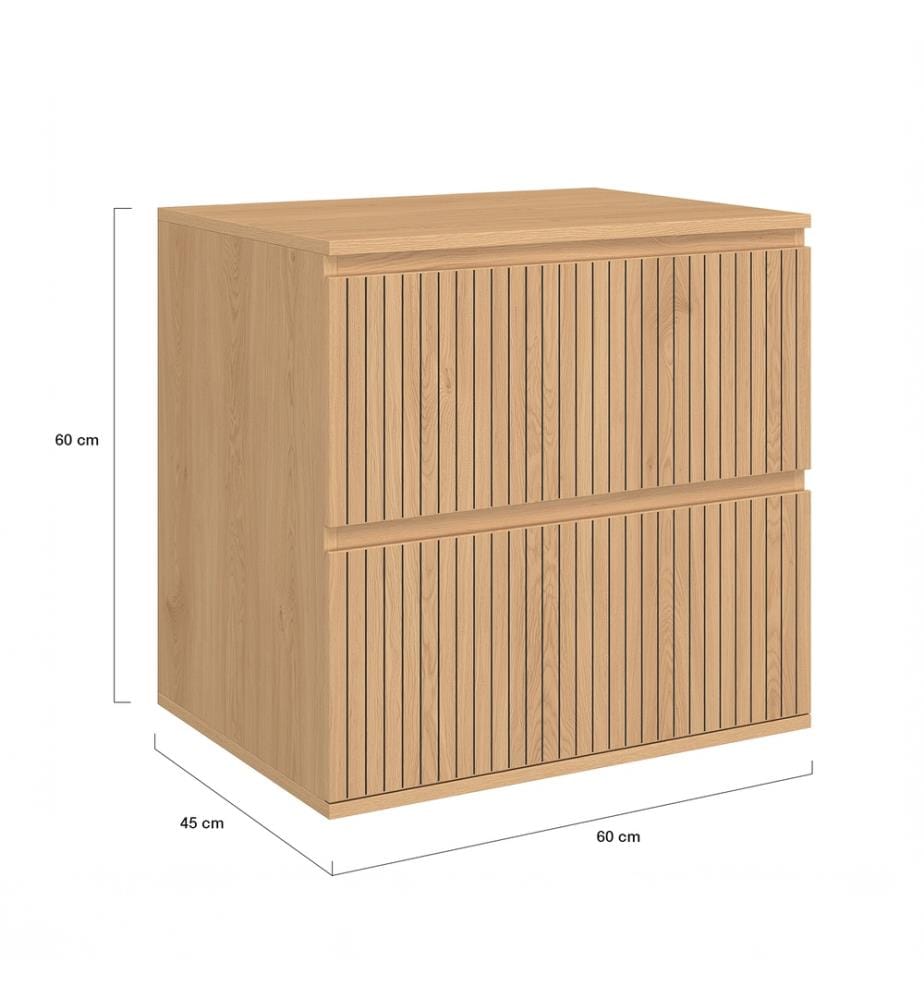 Waschtischunterschrank Faustine 2 Schubladen