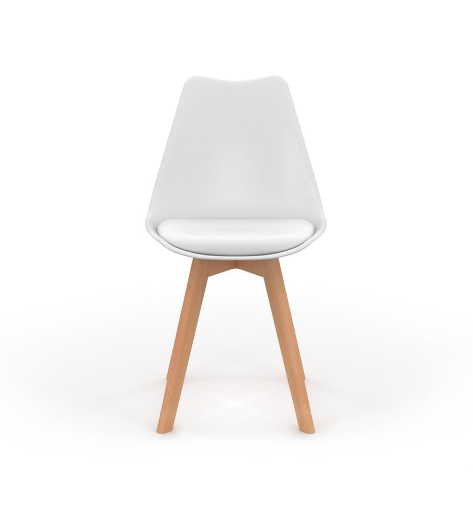 6er-Set Stühle Nordia 46 x 51 x 79.5 cm - Weiss & Holz