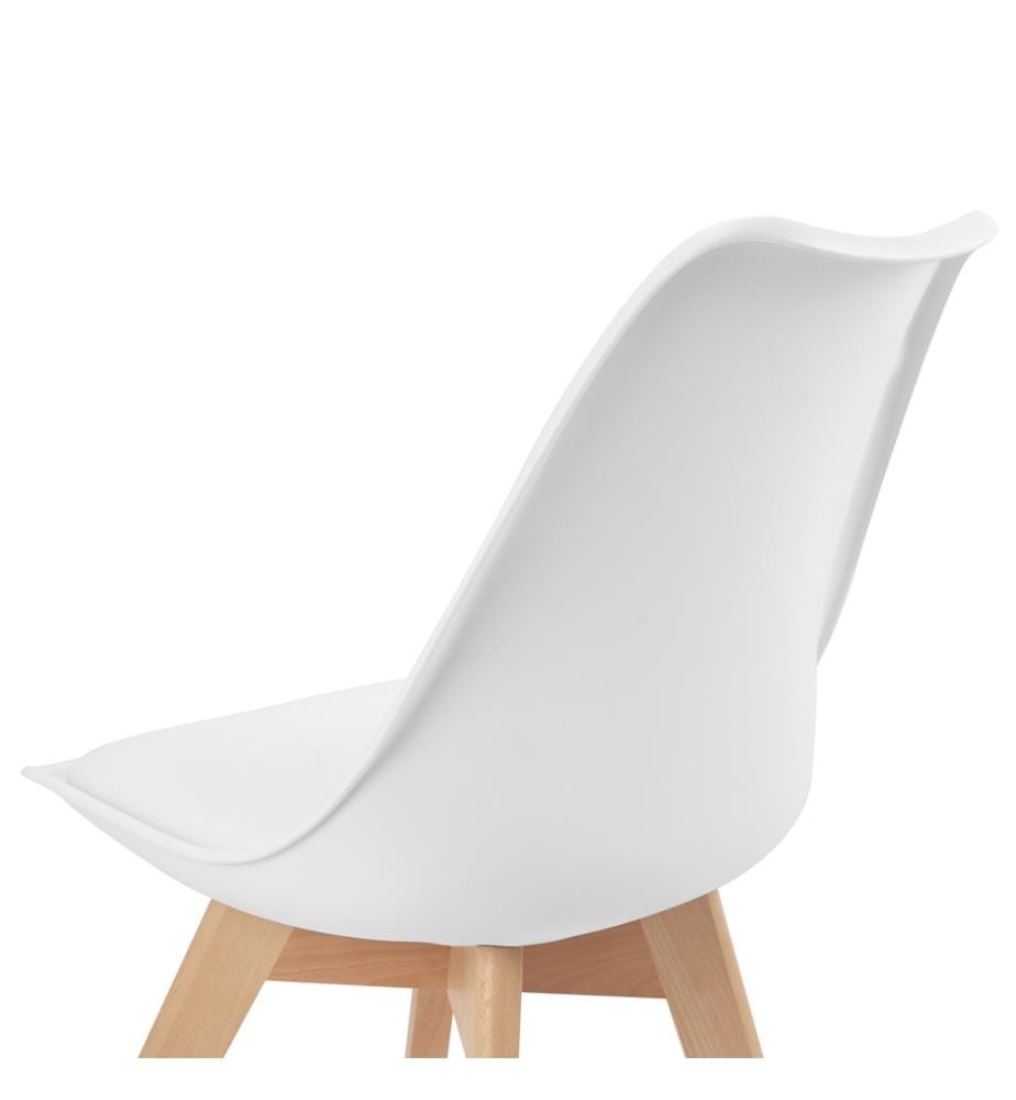 6er-Set Stühle Nordia 46 x 51 x 79.5 cm - Weiss & Holz