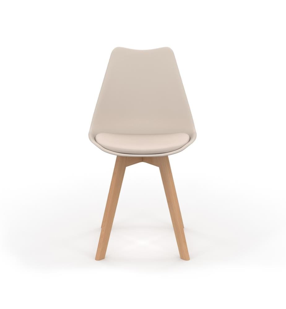 6er-Set Stühle Nordia 46 x 51 x 79.5 cm - Beige & Braun
