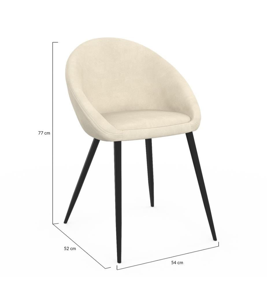 4er-Set Stühle Dory - Creme