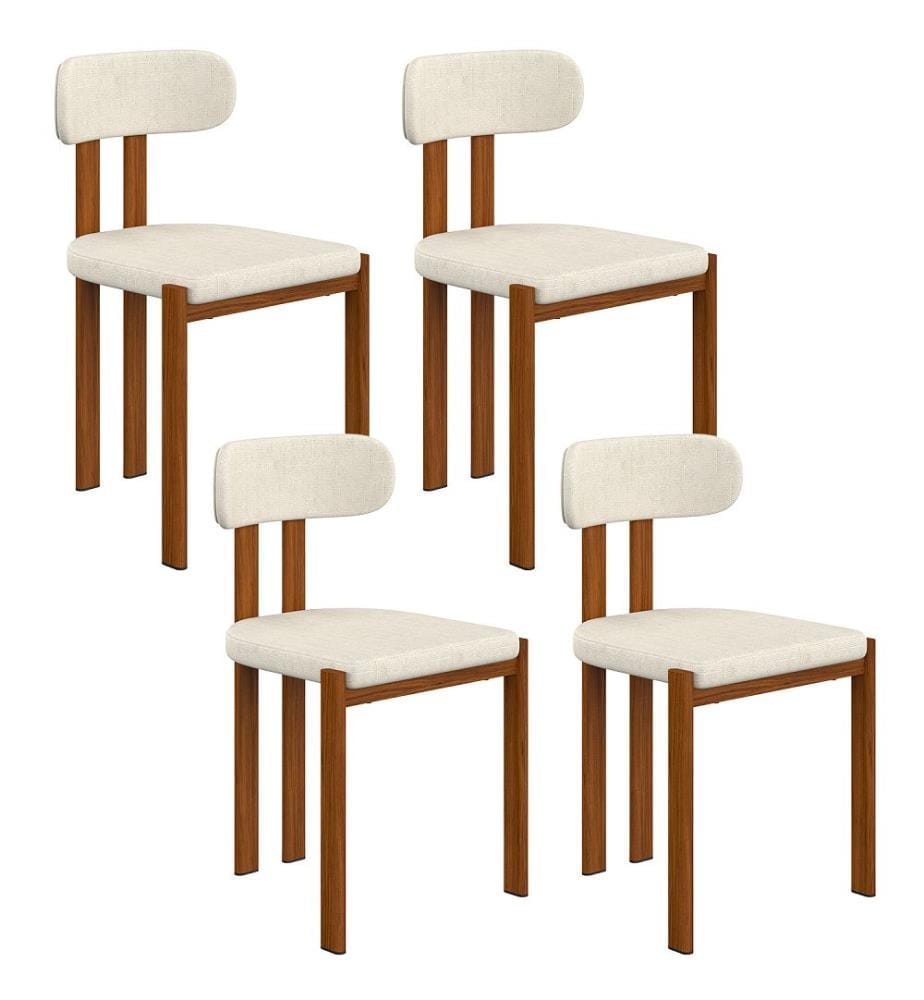 4er-Set Elsa-Stühle – Beige