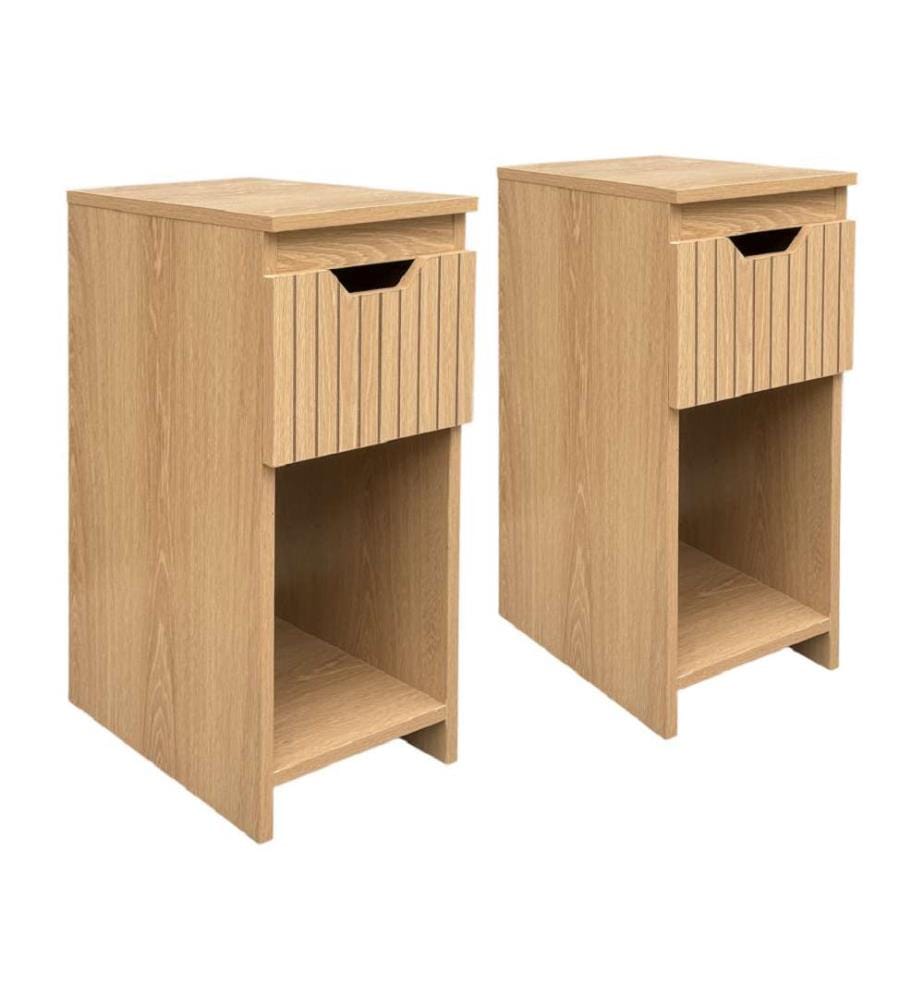 Set di 2 comodini Faustine con 1 cassetto