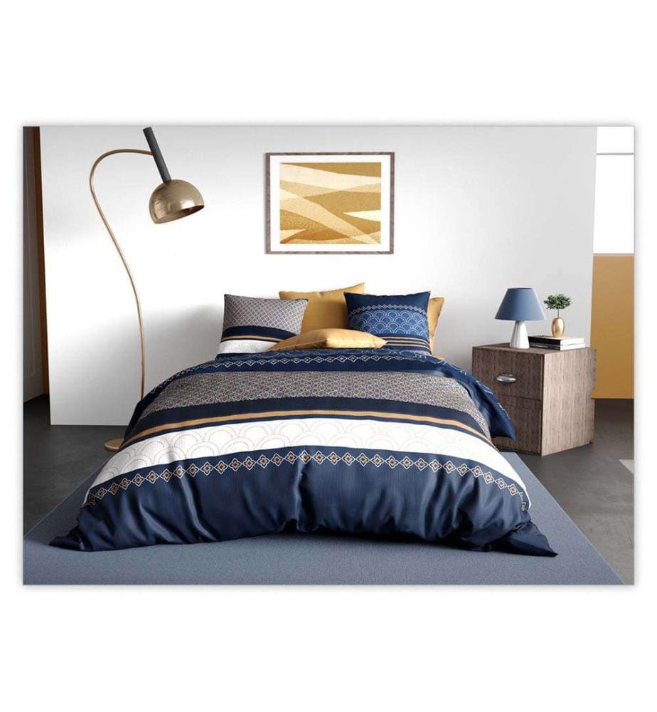 3-teiliges Bettwäsche-Set 240 x 220 cm Kalypso - Blau