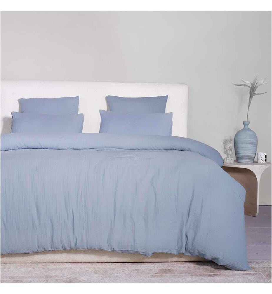 Bettdeckenbezug-Set 240 x 220 cm - Frostblau